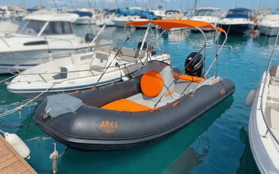 Gommone grigio arancione Sacs 490